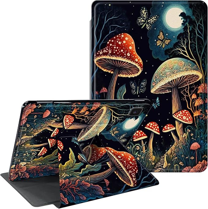 Mushroom Butterflies Moon