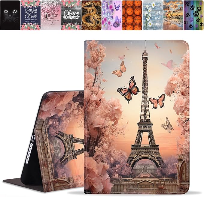 Eiffel Tower Flowers and Butterflies