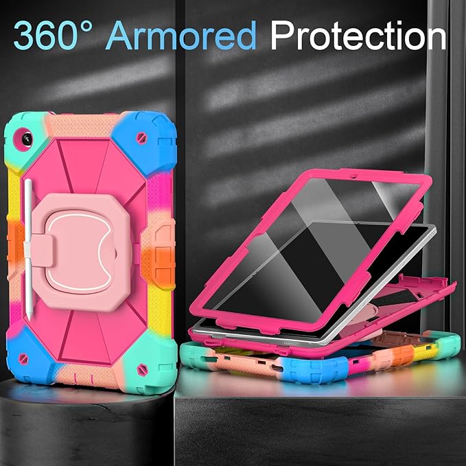 Case for Galaxy Tab A9+/ A9 Plus Cases 11 Inch (SM-X210/X216/X218) with Screen Protector/360 Rotating StandMilitary Grade Shockproof Cover for Samsung A9 Plus Tablet Case