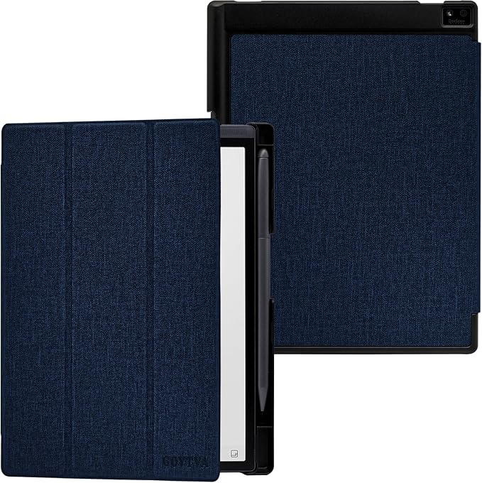Protective Folio Case for 8.2'' iFLYTEK AINOTE Air 2 Ultra-Thin Lightweight Trifold Protective Cover with Built-in Pen Holder Auto Sleep/Wake for AINOTE Air2 Tablet (Cloth Bark Blue)