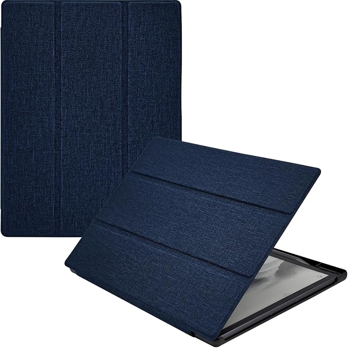 Protective Folio Case for 8.2'' iFLYTEK AINOTE Air 2 Ultra-Thin Lightweight Trifold Protective Cover with Built-in Pen Holder Auto Sleep/Wake for AINOTE Air2 Tablet (Cloth Bark Blue)