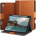 KingBlanc for iPad Air 13-inch Case (M4 2026/M3 2025/M2 2024) with Pencil Holder PU Leather Durable Protective Stand Cover Auto Wake/Sleep Multi-Angle for Viewing/Typing Magnetic Clasp Brown