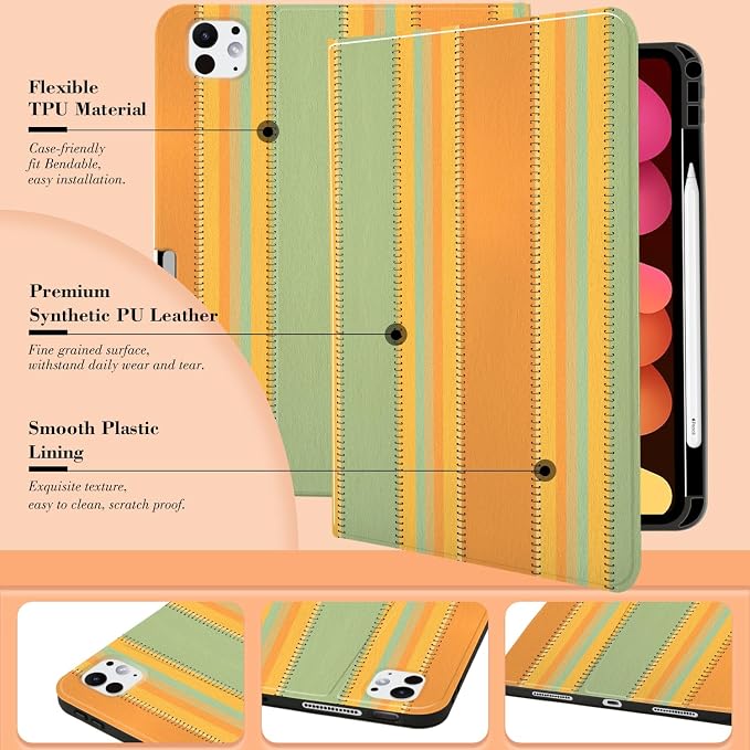 Orange Green Stripes