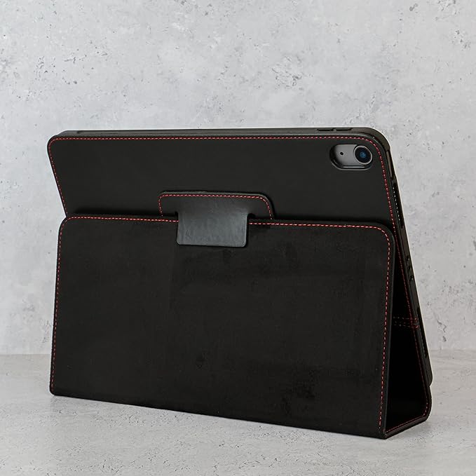 Casemade Real Leather Case Compatible with iPad 11th Gen A16 2025 / 10th Gen (2022) - Full-Grain Leather Cover Auto Sleep/Wake Dual Stand Position (Black)