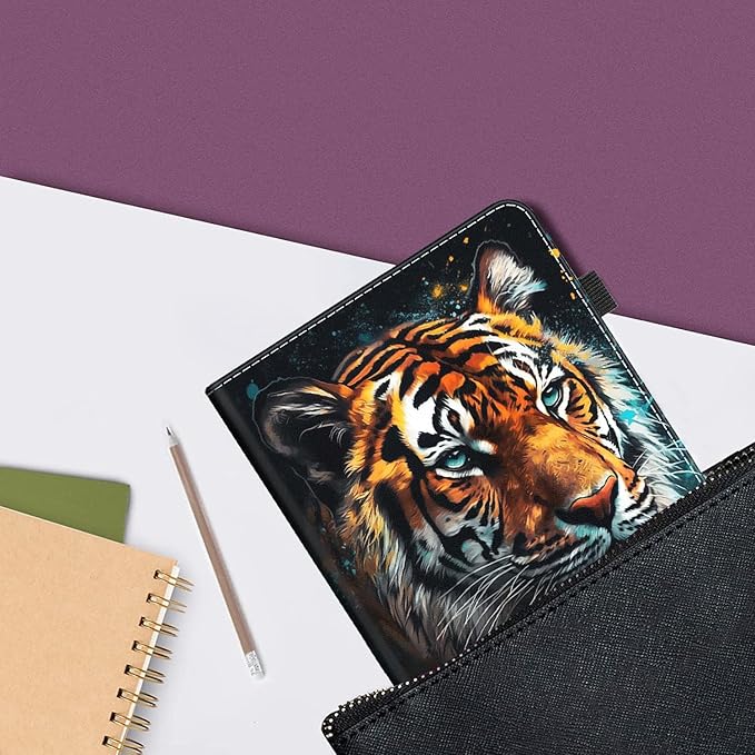 Case for All-New Amazon Kindle Fire HD 10 Tablet (13th/11th Generation 2023/2021 Release) and Fire HD 10 PlusSlim Fit Foldable Standing Cover Case with Auto Sleep/WakeWatercolor Tiger