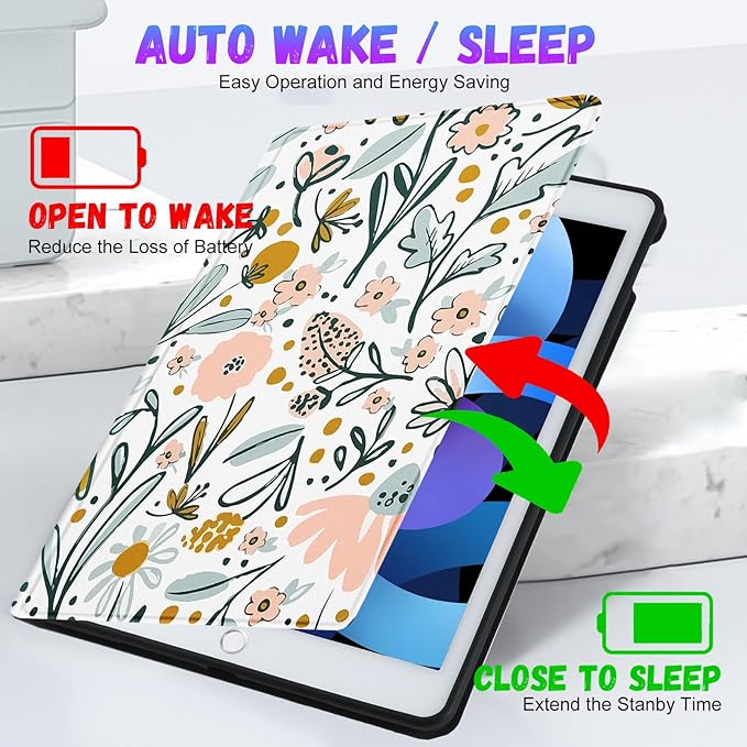 for iPad Air 3rd Generation Case for Apple iPad Pro 10.5 Inch Case Cute Kids Women Girls Girly Kawaii Folio Flowers Floral Pretty Unique Design Cover for iPad Air 3 Gen 2019 Pro 10.5 Cases