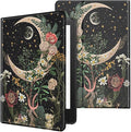 Case for All-New Kindle Paperwhite 12th Generation 7 inch 2024 &amp Kindle Colorsoft Signature Edition 2024 Lightweight Protective PU Leather Smart Stand Cover with Auto Wake Sleep - Moon Floral Flow