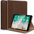for Ipad Case 10.2-inch 9th/8th/7th Gen 2021/2020/2019 Genuine Leather Cover Protective ShellAuto Wake/Sleep.Dark Brown