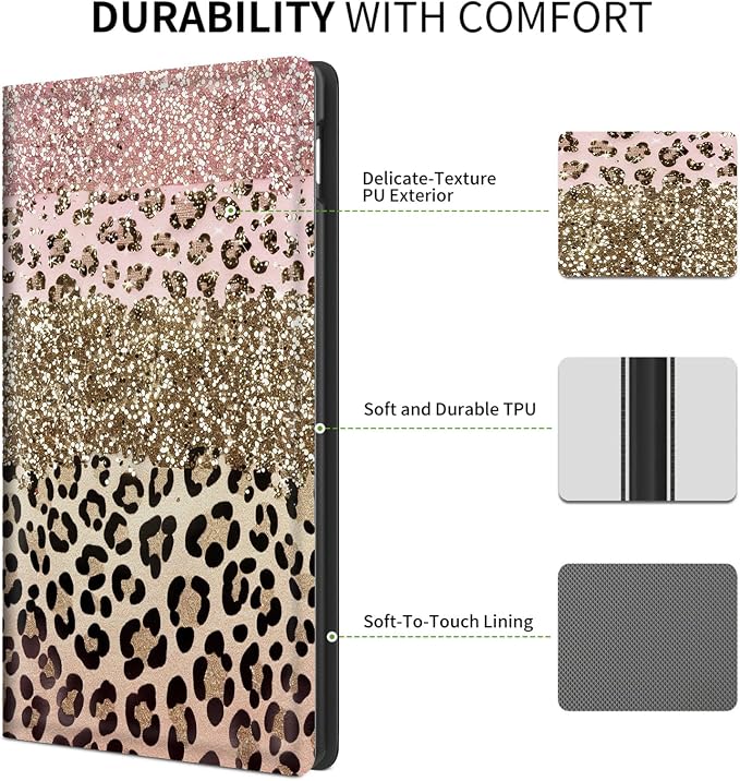 Pink Gold Leopard print