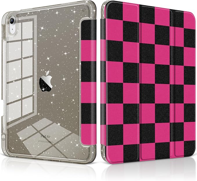 Rose Pink & Black Checkerboard