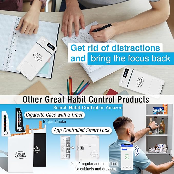 Cell Phone Lock Box with Timer for Self-Discipline Portable Time Lock Box Suitable for iPhone and Android Smartphones Phone Jail Box with Timer to Reduce Screen Time Mindfulness Gift