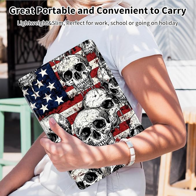 American Flag and Skulls