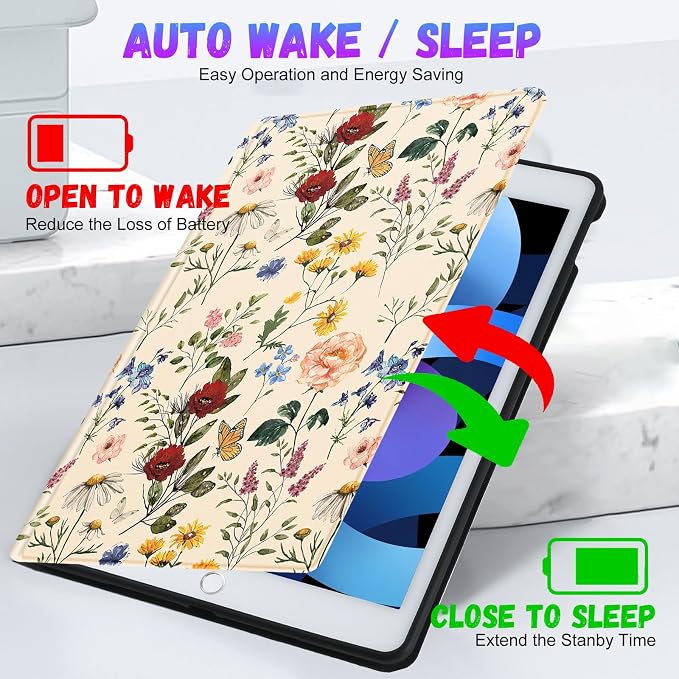 4-for iPad 9.7-Vintage Flower