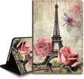 Bxgolkgd Tablet Case for 6 Kindle 11th Generation (2024/2022 Release)Shockproof Stand Cover with Heat DissipationAuto Wake/Sleep FunctionVintage Paris Tower Rose