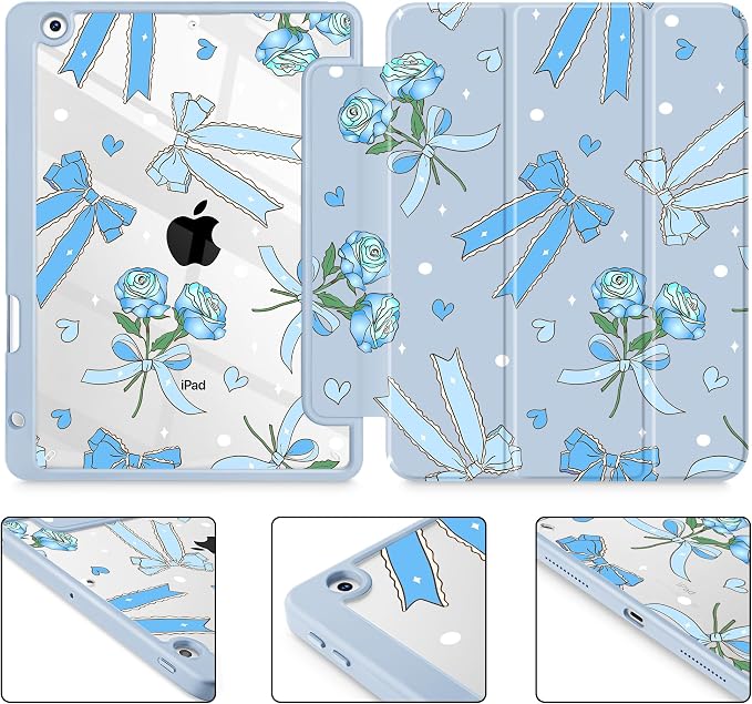 Bow & Rose Blue