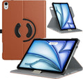 TiMOVO Rotating Case for iPad Air 11 inch M3/M2 (2025/2024) iPad Air 5th/4th Generation 2022/2020 90 Degree Rotating Protective Stand Cover for iPad Air Case Brown