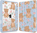 May Chen for iPad 9th Generation with Pencil Holder iPad 8th/7th Gen Case 10.2-inch [Penceil Holder] Trifold Stand Auto Wake/Sleep Clear TPU Protection Back Cover Cute Teddy Bear