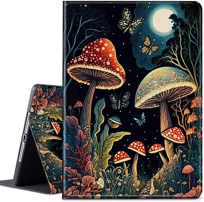 Mushroom Butterflies Moon