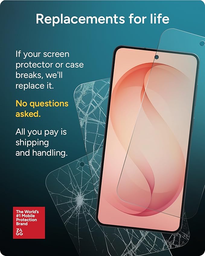 ZAGG Glass Elite Privacy Samsung Galaxy S26 Ultra Screen Protector - Tempered Glass 5X Stronger Impact Protection 2-Way Privacy Filter Smudge-Free ClearPrint Case Friendly Easy Install