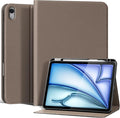 Leather Case for iPad Air 11 M4/M3/M2 (2026/2025/2024) &amp 10.9 5th/4th Gen (2020/2022) with Pencil Holder | Auto Wake/Sleep | Protective Shockproof Cover | Adjustable Stand | Gray Brown
