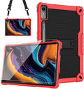 Shockproof Hybrid Kids Case for Lenovo Tab P12 12.7 Inches Tablet With Screen Protector Compatible With Xiaoxin Pad Pro 12.7 TB370FU/TB371FC (Red/Black/1 PC)
