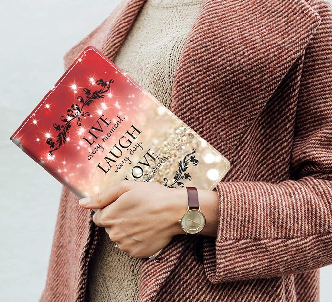 Red Glitter Quote Live Laugh Love