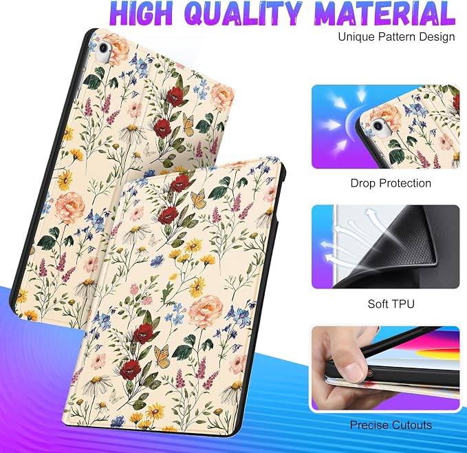 4-for iPad 9.7-Vintage Flower