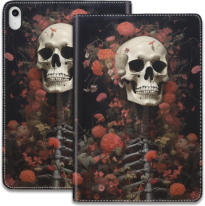 Skeleton with Flower Skull