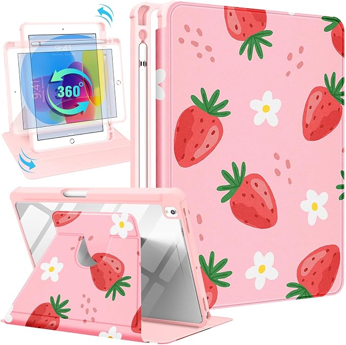 1-for iPad 789-Strawberry Flower