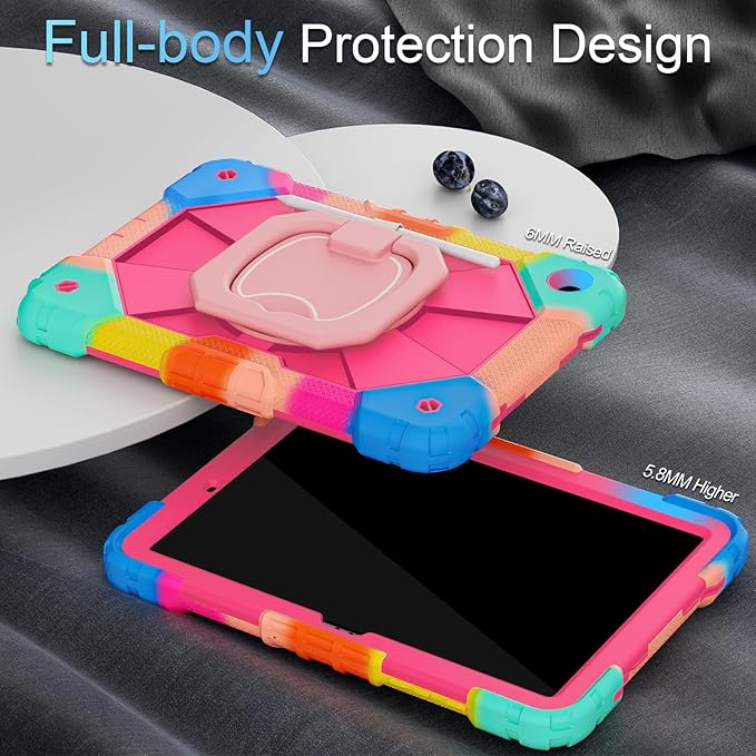 Case for Galaxy Tab A9+/ A9 Plus Cases 11 Inch (SM-X210/X216/X218) with Screen Protector/360 Rotating StandMilitary Grade Shockproof Cover for Samsung A9 Plus Tablet Case