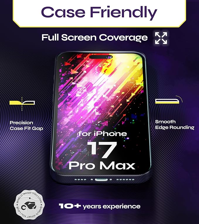 Defenslim for iPhone 17 Pro Max Screen Protector (2Pack) 6.9 Tempered Glass 9H Hardness Ultra HD Clear Case Friendly Easy Auto-Dust &amp Align Install Kit WonderShield