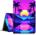 DIGTIALLL Case for Amazon Kindle Fire HD 10 Tablet 13th Generation 2023 Release 10.1 PU Leather Smart Protective Cover with Auto Sleep/WakeTropical Landscape Trees