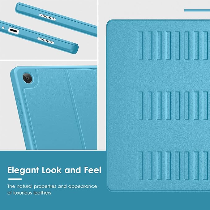 VIKESI Case for Samsung Galaxy Tab A11+ Plus 11 inch 2026 Model (SM-X230/X236)Multiple Angles Stand CoverSoft BackPencil Holderand Auto Sleep/WakeSky Blue
