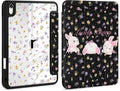 Case for iPad (A16) 11th Generation 11 inch 2025 /iPad 10th Gen 10.9 2022- Cute Patterns Functional Protection with Clear Back Shell Magnetic Wake Sleep Trifold Stand &amp Pencil Holder Flowers