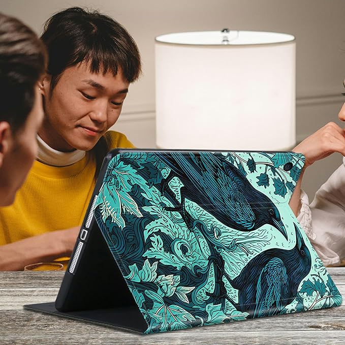 for Fire 7 Inch Tablet (9th/7th/5th Generation 2019/2017/2015 Release) Case with Pen Holder &amp Auto Wake/Sleepd Shockproof Stand Protective Cover for Fire 7 2019 TabletRavens On Branches