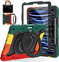 ROISKIN for iPad Pro 12.9 -Inch Case (6th 5th 4th &amp 3rd Gen)with HD Screen Protector 360 Stand Handle Pencil HolderShoulder Strap[15ft Drop Protection]Rugged Bulky Full Body 12.9 iPad Pro Ca