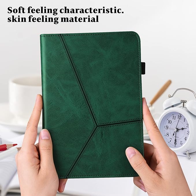 Case for Amazon Kindle Fire Max 11 Case (13th Generation 2023 Release) 11PU Leather Folio Stand Stylish Solid Color Stripe Stand Cover for Fire 11 Tablet - Green