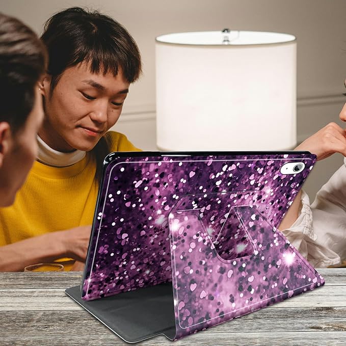 Purple Leopard Print Glitter