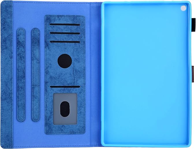 Smart Case for Fire HD 8 (8th/7th/6th Generation-Old Model) Techcircle Soft PU Leather Magnetic Flip [Auto Wake Sleep] Wallet Cover for Kindle Fire HD 8-inch Tablet (2018/2017/2016 Release) Blue