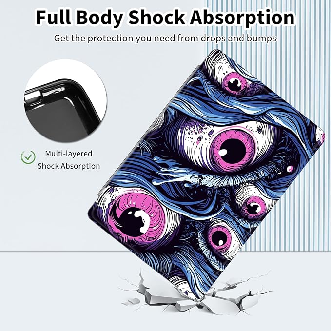 Case for iPad (A16) 11th Generation 11 Inch (2025)iPad 10th Generation 10.9 Inch (2022)360 Degree Rotating Multi-Angle Viewing Case with Auto Sleep/Wake-Trippy Eye