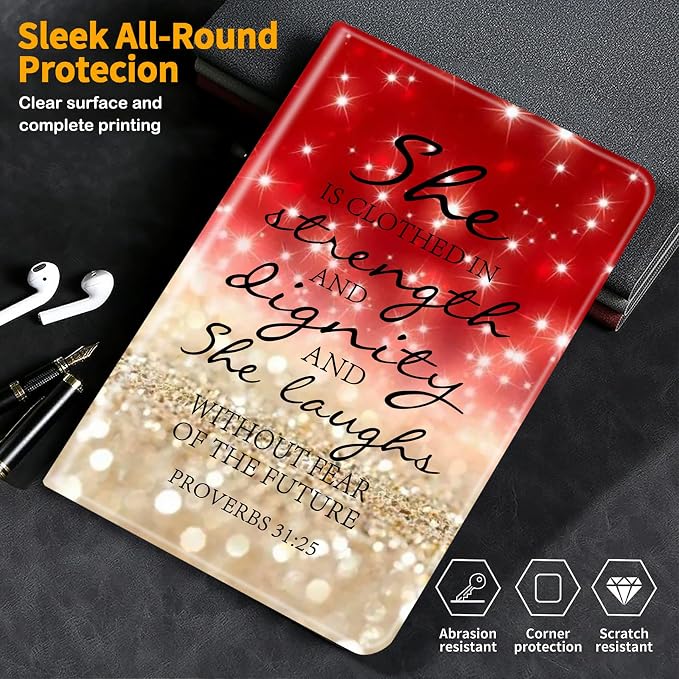 Red Glitter Quote Proverbs 31-25