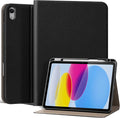 for iPad 11th Gen 11 inch 2025 &amp 10th Gen 10.9 inch 2022 Case with Pencil Holder Premium Leather Smart Cover Auto Wake/Sleep Multi-Angle Protective Stand CaseBlack