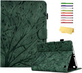 for Amazon Kindle Fire HD 8 &amp Fire HD 8 Plus Case (12th/10th Generation 2024/2022/2020) 8 UUcovers Embossed Magneic Smart Cover with Stand/Pencil Holder [Auto Sleep/Wake] Green Lucky Tree