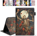 Case for All-New Amazon Kindle Fire HD 10 &amp 10 Plus Tablet 10.1 (13th/11th Generation 2023/2021 Release) - PU Leather Folio Case with Smart Auto Wake/Sleep Skull Roses
