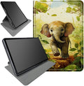 Case for Amazon Fire HD 10 Tablet (5th/7th/9th Generation2015/2017/2019 Release)360 Degree Rotating Swivel Stand Protective Cover for Fire HD 10 TabletBaby Elephant