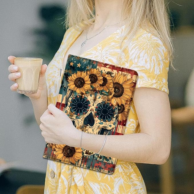 Sunflower Sugar Skull Flag