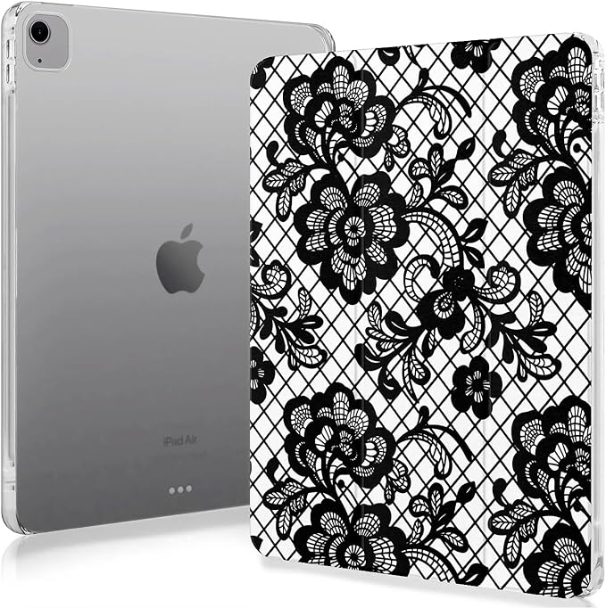 Black lace floral Graphic Aesthetic