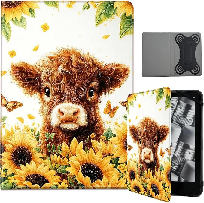 Sunflowers Highland Cow
