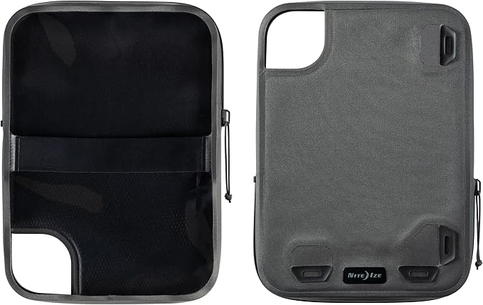 Nite Ize RunOff Waterproof Tablet Case - Waterproof &amp Durable - 10.63-Inch - Protective Tablet Case for Water Days &amp the Beach - Touch Screen Friendly - Charcoal