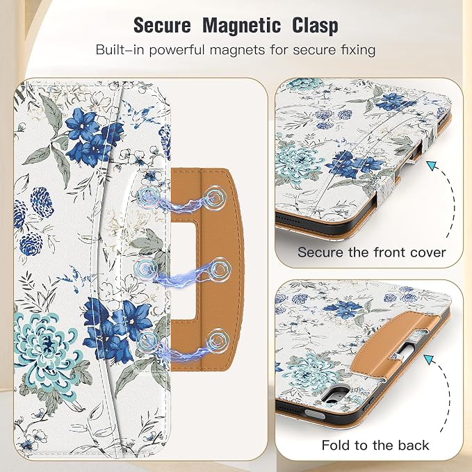 White Blue Floral